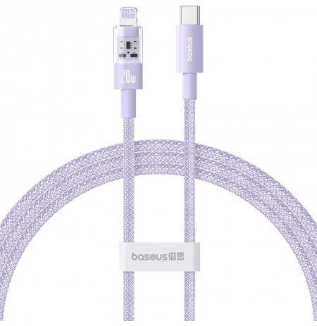 Baseus Gem USB-C to iP fast charging cable 1 m 20 W Purple