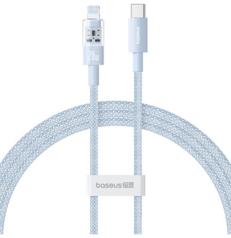 Baseus Gem USB-C to iP fast charging cable 1 m 20 W Blue
