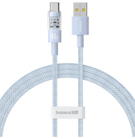 Baseus Gem USB A to USB C fast charging cable 1 m 100 W Blue