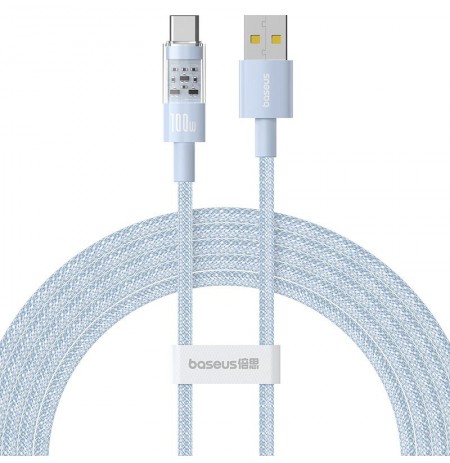 Baseus Gem USB A to USB C fast charging cable 2 m 100 W Blue
