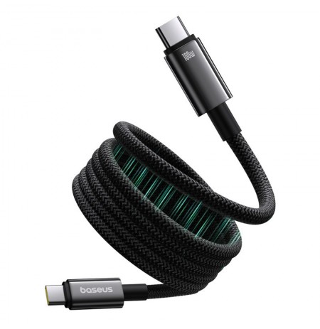 Baseus Tungsten Magnetic USB C to USB C fast charging cable 1 m 100 W Black