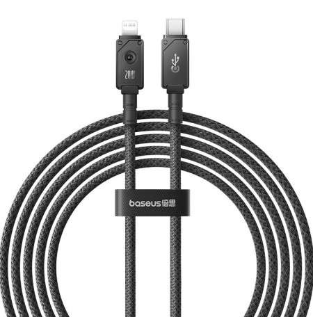 Baseus Unbreakable USB C to iP cable 2 m 20 W Black