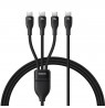Baseus Flash Series Type C to C+C+C fast charging cable 480 Mbps Black