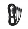Baseus Flash Series Type C to C+C+C fast charging cable 480 Mbps Black