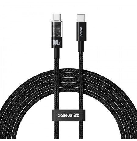 Baseus Gem USB C to USB C fast charging cable 2 m 100 W Black