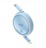 Baseus Free2Pull Expandable USB C to iP Ligtning fast charging cable 1 m 20 W Blue