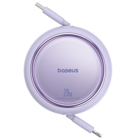 Baseus Free2Pull Expandable USB C to iP Ligtning fast charging cable 1 m 20 W Purple