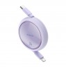 Baseus Free2Pull Expandable USB C to iP Ligtning fast charging cable 1 m 20 W Purple