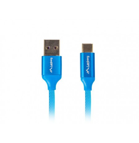 Cable Lanberg Premium QC 3.0 CA-USBO-22CU-0018-BL (USB 2.0 type A M - USB type C M, 1,8m, blue color)