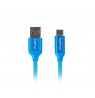 Cable Lanberg Premium QC 3.0 CA-USBO-22CU-0018-BL (USB 2.0 type A M - USB type C M, 1,8m, blue color)