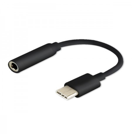 Adapter SAVIO AK-35/B (Socket type C - Jack stereo 3,5 mm , 0,12m, black color)