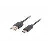 LANBERG CA-USBO-20CU-0010-BK cable USB-C M A M 2.0 QC 3.0 1m Black