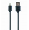 Cable GEMBIRD CC-USB2-AMLM-1M (USB 2.0 M - Lightning M, 1m, black color)