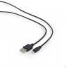 Cable GEMBIRD CC-USB2-AMLM-1M (USB 2.0 M - Lightning M, 1m, black color)