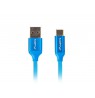 Cable Lanberg Premium QC 3.0 CA-USBO-22CU-0010-BL (USB 2.0 type A M - USB type C M, 1m, blue color)