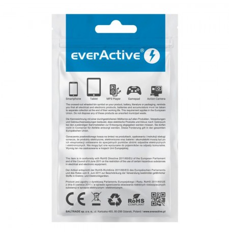 Cable supply everActive CBB-1CB (USB - USB type C , 1m, black color)