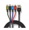 CABLE I-BOX USB 4IN1 2XUSB-C, MICROUSB, LIGHTNING
