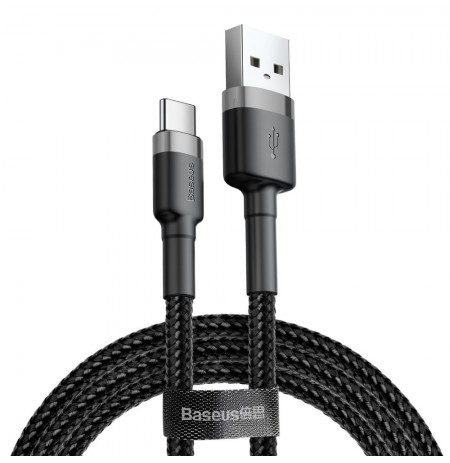 Cable Baseus Cafule CATKLF-CG1 (USB 2.0 - USB type C , 2m, grey and black color)