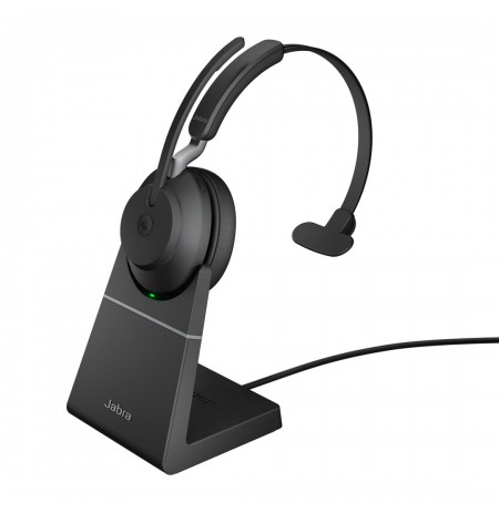 Jabra Headset Evolve2 65 MS Mono, inkl. Link 380a & Ladesta.