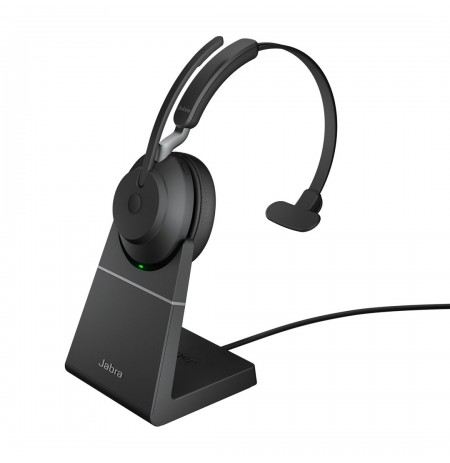 Jabra Headset Evolve2 65 UC Mono, inkl. Link 380a, Ladesta.