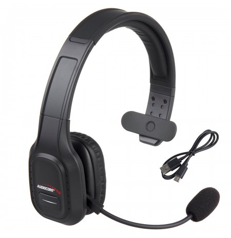 Audiocore 74452 Bluetooth Headset Headphone Noise Reuction Microphone Call CenterGoogle Siri Office Wireless
