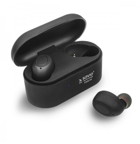 Headphones wireless SAVIO TWS-04 (bluetooth, Bluetooth, wireless, with built-in microphone, black color