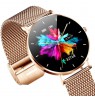 Smartwatch zegarek for woman Manta Alexa gold color + różowy pasek