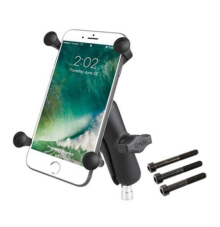 RAM Mounts X-Grip Large Phone Mount with Motorcycle Handlebar Clamp Base