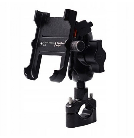 MOTORBIKE PHONE HOLDER FREEDCONN MC10 + BM2R HEAD TUBE ATTACHMENT