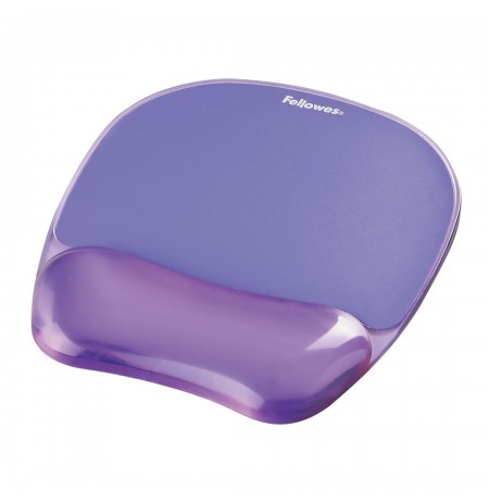 Fellowes Mouse Mat Wrist Support - Crystals Gel Mouse Pad with Non Slip Rubber Base - Ergonomic Mouse Mat for Computer, Laptop, 