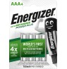 Energizer Accu Recharge Power Plus 700 mAh AAA HR3/4 Rechargeable Battery, 4 pieces