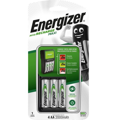 Energizer Maxi ACCU HR6 POW battery charger + 2 AA 2000 mAh batteries