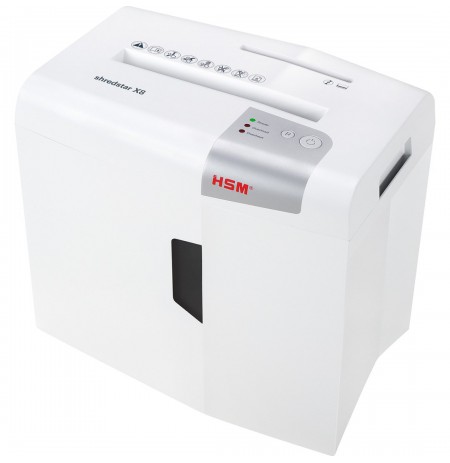 HSM X8 paper shredder Particle-cut shredding 58 dB 22 cm Silver, White