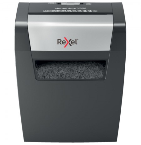 Rexel Momentum X308 paper shredder Particle-cut shredding Black, Grey