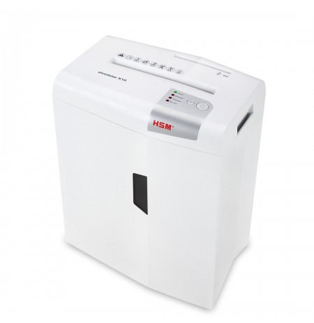 HSM S10 paper shredder Strip shredding 58 dB 22 cm Silver, White