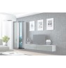 Glass-case VIGO '180' 180/40/30 white/grey gloss
