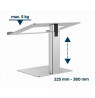Gembird NBS-D1-02 Height adjustable notebook riser stand, silver