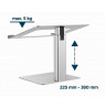 Gembird NBS-D1-02 Height adjustable notebook riser stand, silver