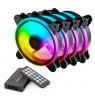 SAVIO FAN-01 4-pack 120mm ARGB fan including controller and remote control