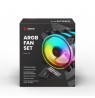 SAVIO FAN-01 4-pack 120mm ARGB fan including controller and remote control