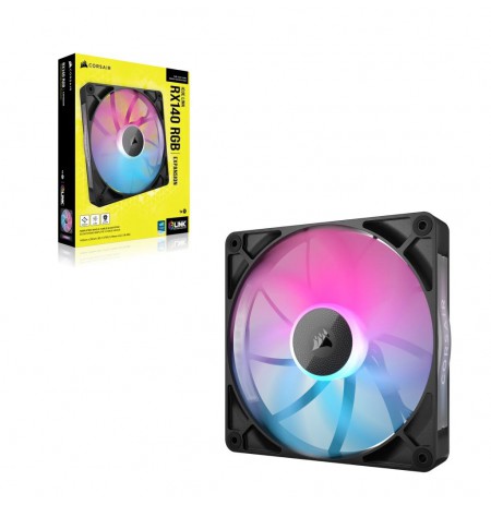 Corsair iCUE LINK RX140 RGB Series, PWM Fan - 140mm, black