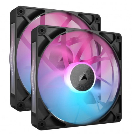 Corsair iCUE LINK RX140 RGB Series, PWM Fan 2 Pack - 140mm, black