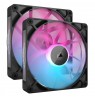 Corsair iCUE LINK RX140 RGB Series, PWM Fan 2 Pack - 140mm, black