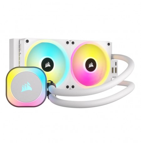 Corsair H100I Processor Hybrid cooler 12 cm White