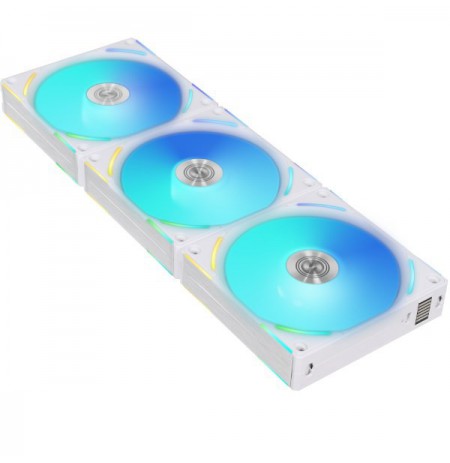 Lian Li UNI FAN AL120 V2 ARGB PWM Fan, Triple Pack with Controller - 120mm, white