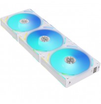 Lian Li UNI FAN AL120 V2 ARGB PWM Fan, Triple Pack with Controller - 120mm, white