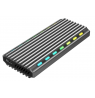 GEMBIRD EE2280-U3C-03 USB 3.1 enclosure for M.2 NVMe drives backlighted aluminum