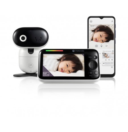 Motorola PIP1610 HD CONNECT 5.0" Wi-Fi HD Motorized Video Baby Monitor, White/Black | Motorola | Wi-Fi HD Motorized Video Baby M