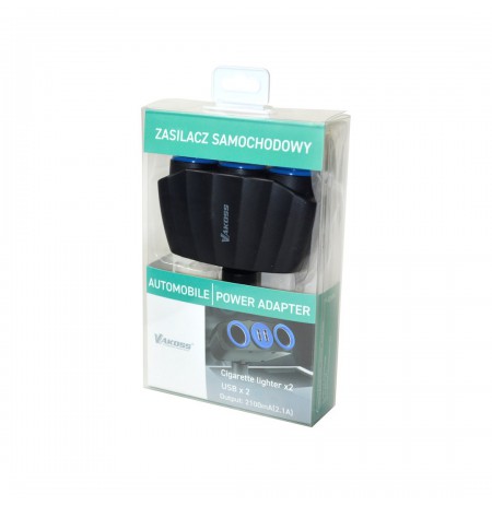 Vakoss TP-3268K 2xUSB Cigarette Lighter Socket Splitter