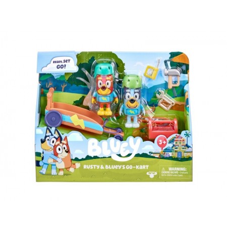TMT BLUey zest GoKart vehicle and 2 figs 17357 73572